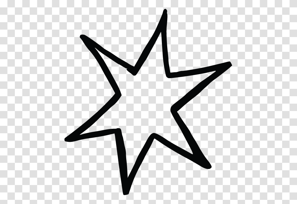 Line Star Black Star Yellow Outline Star Star Black And White Outline, Star Symbol, Bow Transparent Png