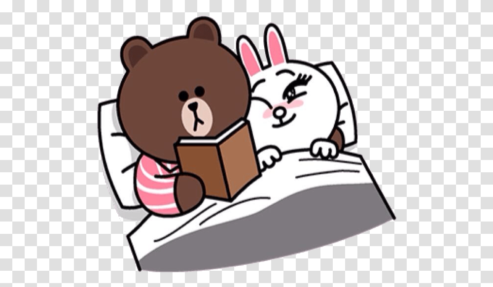 Line Sticker Love Cony And Brown, Sweets, Food, Confectionery Transparent Png