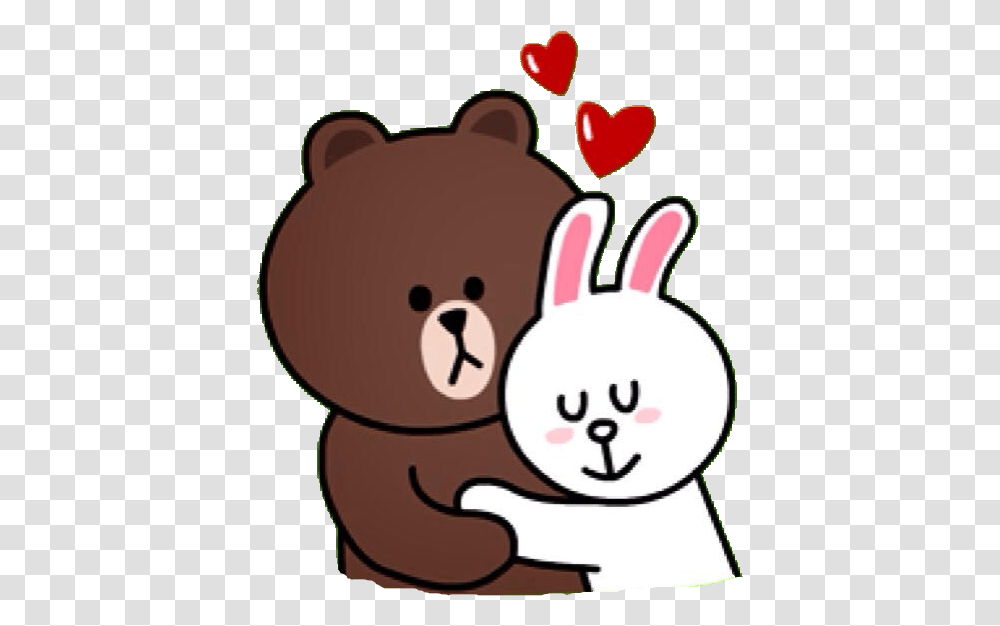 Line Sticker Sticker Line Brown Cony, Toy, Plant, Teddy Bear, Giant Panda Transparent Png