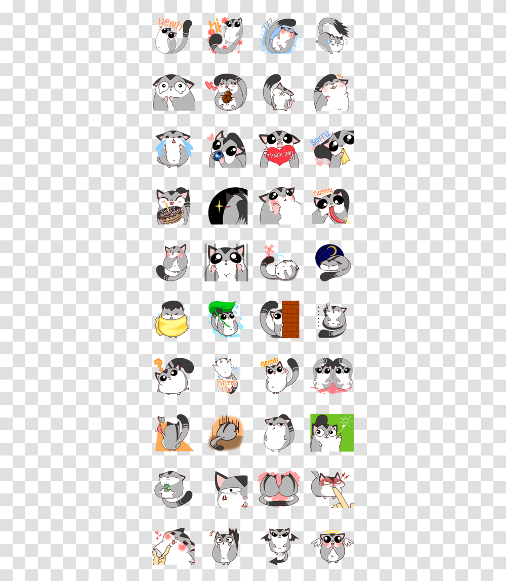 Line Sticker Sugar Glider, Cat, Animal, Angry Birds, Halloween Transparent Png