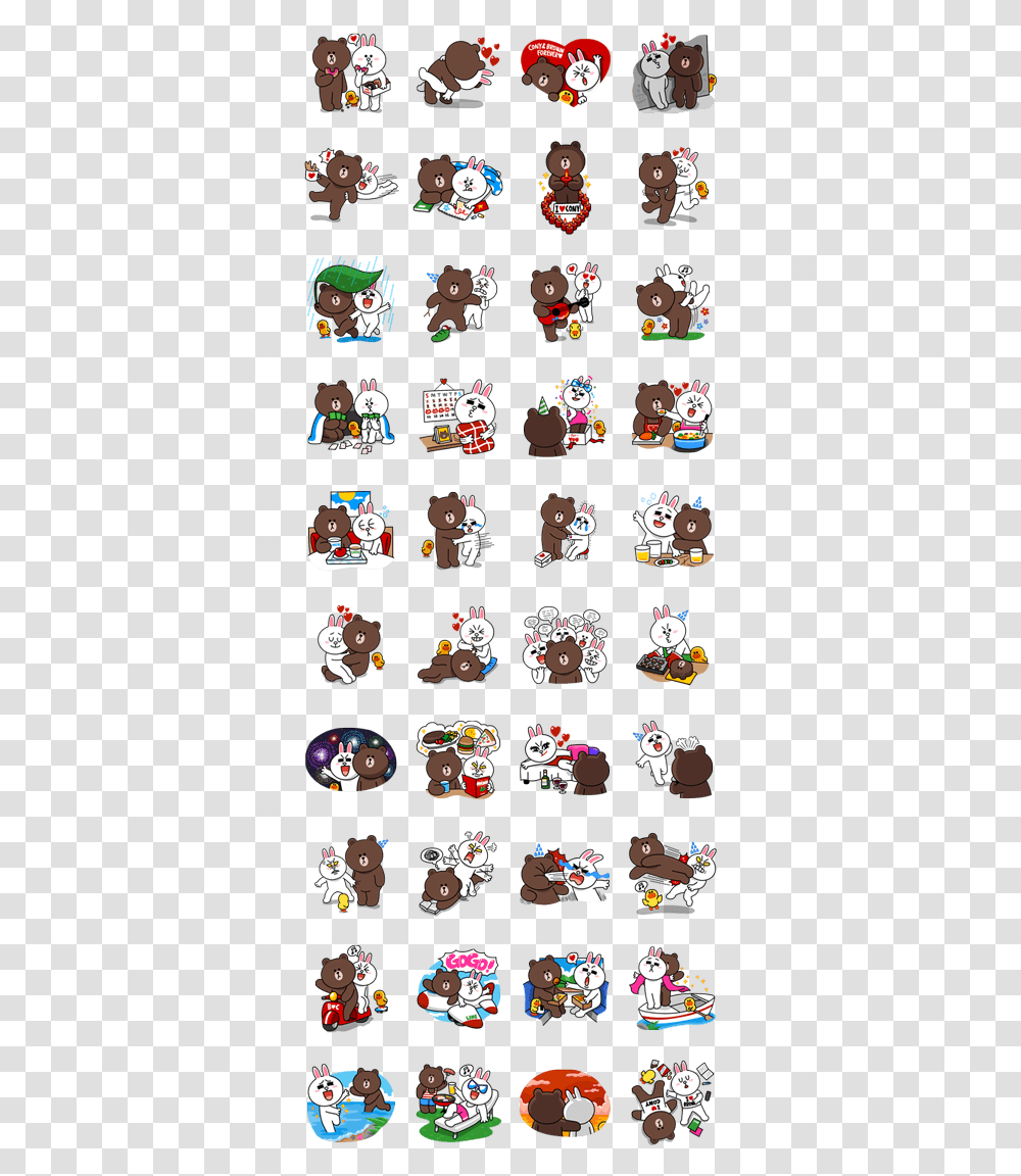 Line Sticker3677 Line Sticker Brown And Cony Free, Label, Super Mario, Oven Transparent Png