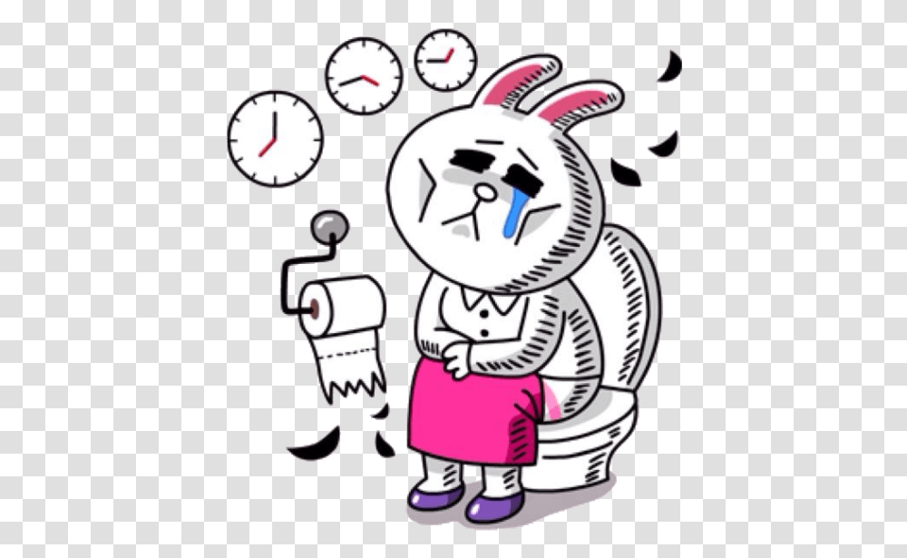 Line Stickers Craze Brown And Cony Working, Clock Tower, Architecture, Building, Gauge Transparent Png