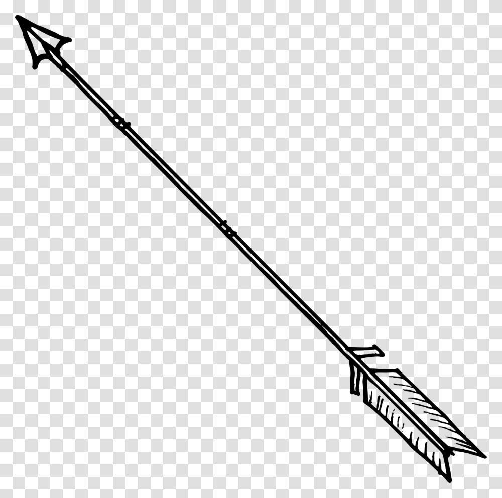 Line With Arrows Clipart, Spear, Weapon, Weaponry Transparent Png