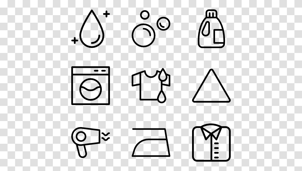 Linear Laundry Symbols Phone Email Icon, Gray, World Of Warcraft Transparent Png