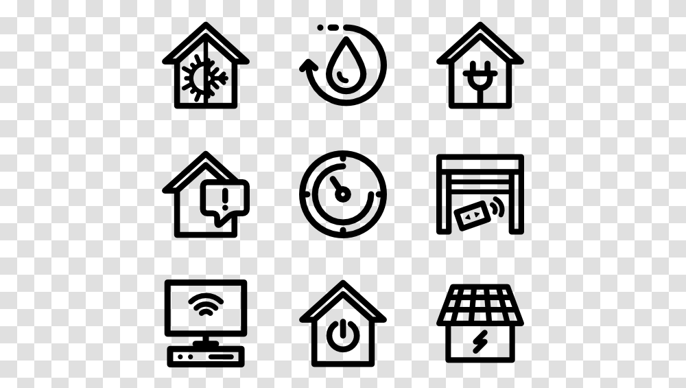 Linear Smart Home Smart Home Icons, Gray, World Of Warcraft Transparent Png