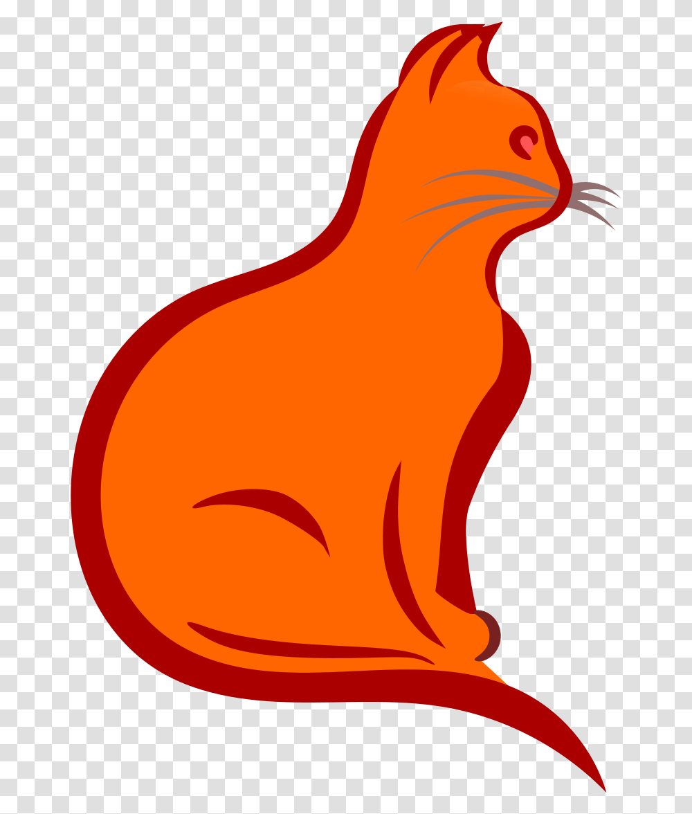 Lineart Cat Clip Arts Illustration, Animal, Bird, Flame, Fire Transparent Png