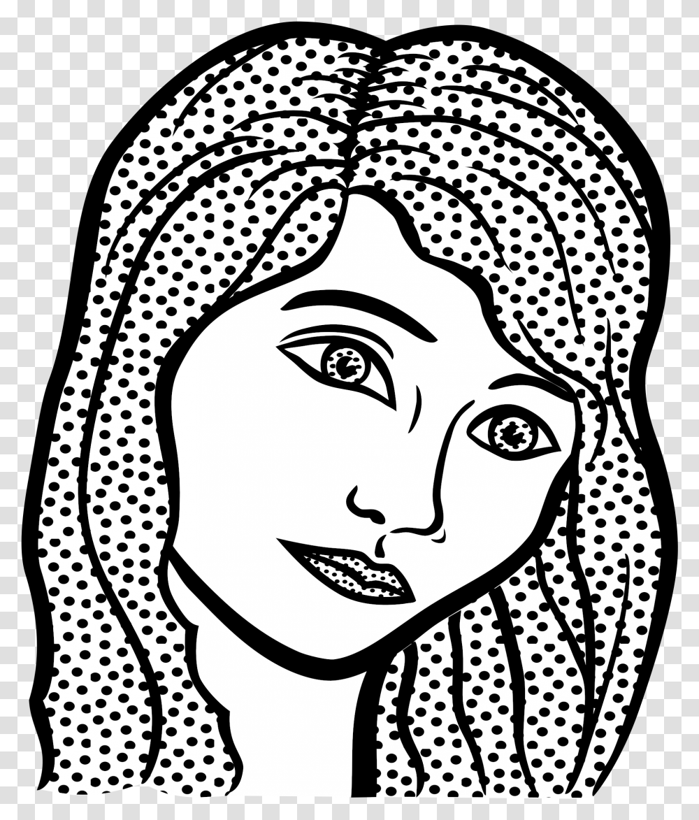 Lineart Clip Arts Gambar Lukisan Pensil Wanita Yang Bersedih, Face, Drawing, Portrait Transparent Png