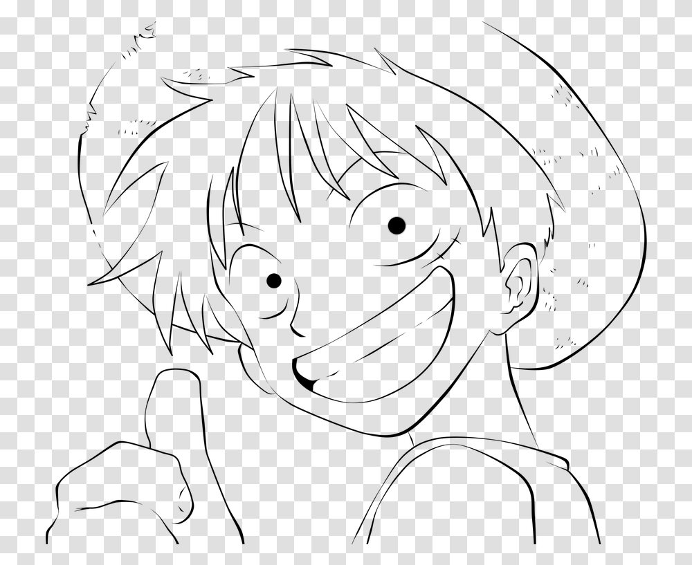Lineart Monkey Head Luffy One Piece Desenho, Outer Space, Astronomy, Universe, Outdoors Transparent Png