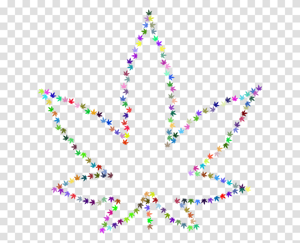 Lineartsymmetry Outline Of Cannabis, Ornament, Star Symbol, Pattern Transparent Png