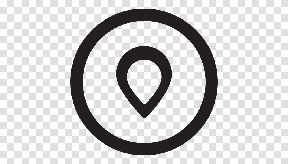 Linecon Location Map Pin Place Round Icon, Number, Alphabet Transparent Png