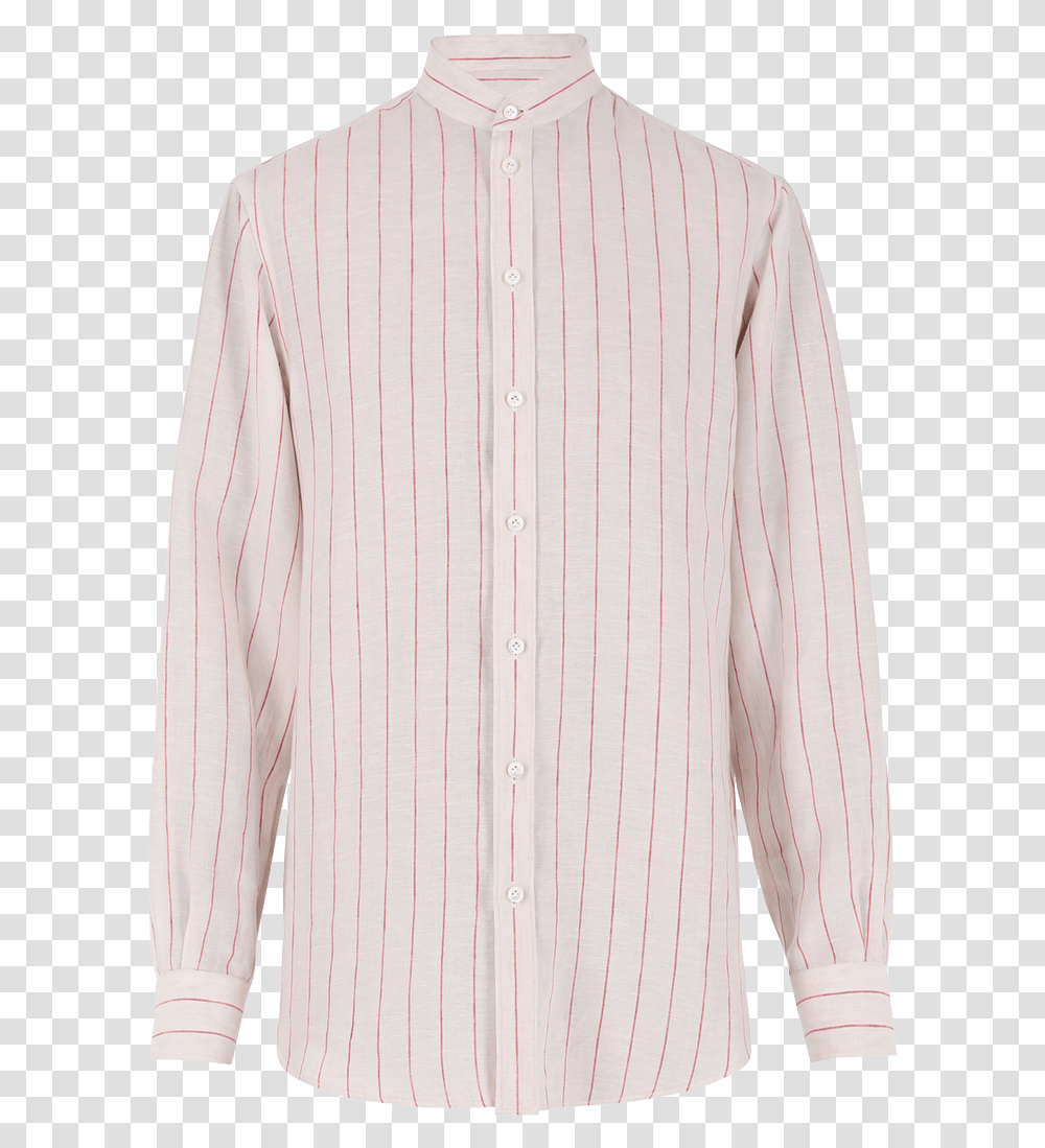 Linen Shirt With Red Stripes Ss19 Collection Pal Zileri Formal Wear, Apparel, Dress Shirt Transparent Png
