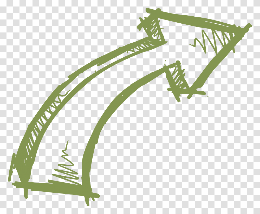 Lines Curve Hand Euclidean Vector Arrow Drawn Clipart Drawn Green Arrow, Architecture, Building, Plan Transparent Png