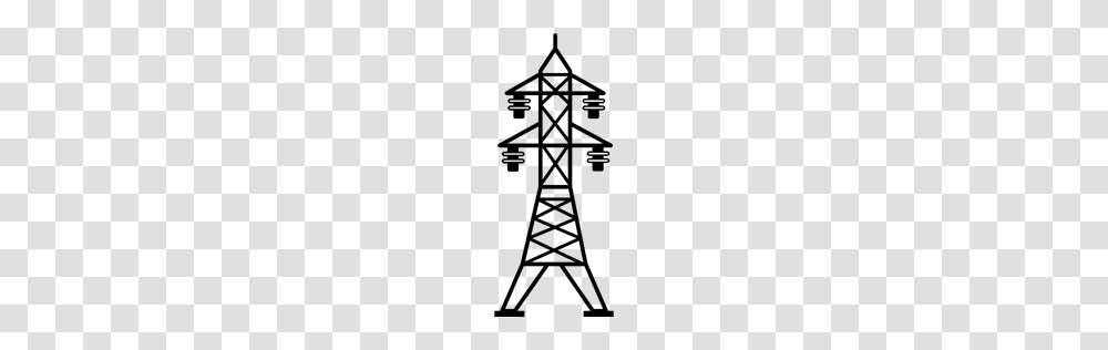 Lines Four Electricity Towers Power Social Insulators Line, Gray, World Of Warcraft Transparent Png