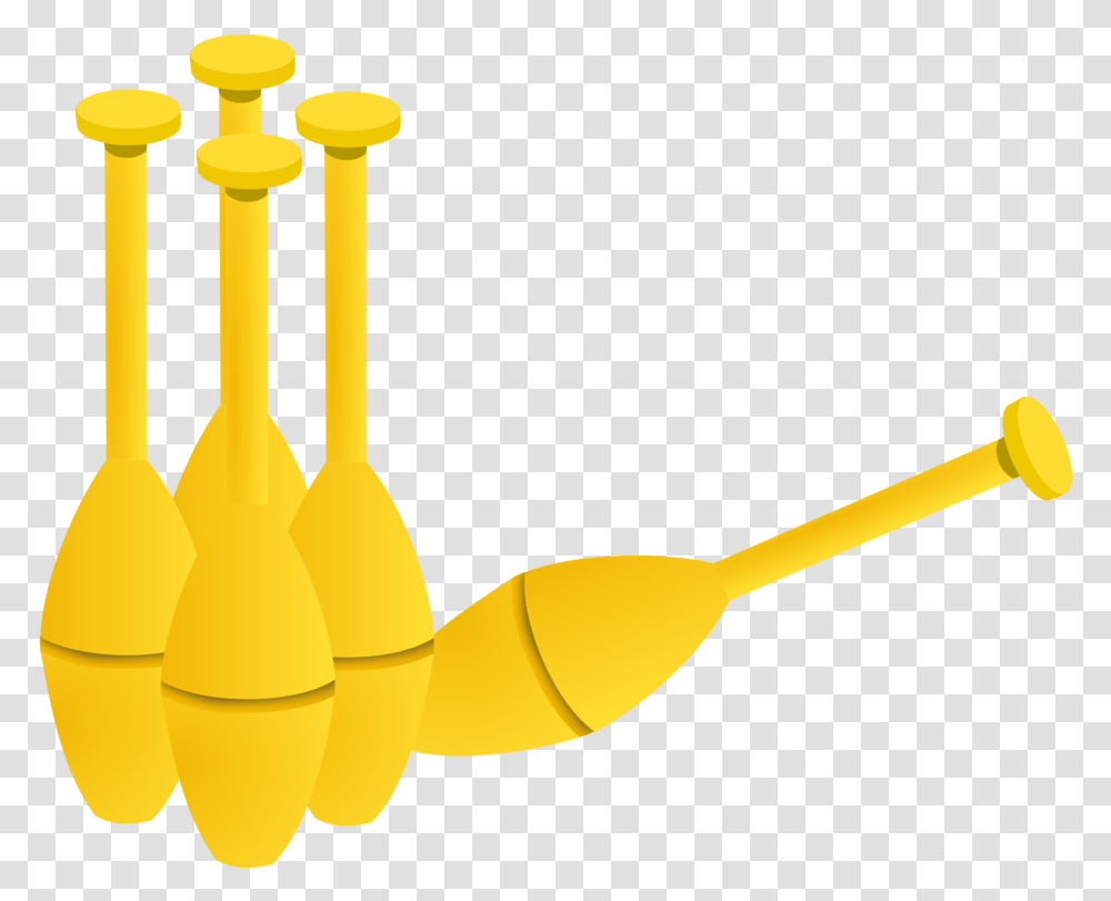 Lineyellowbowling Pin Bowling, Broom, Oars, Spoon, Cutlery Transparent Png