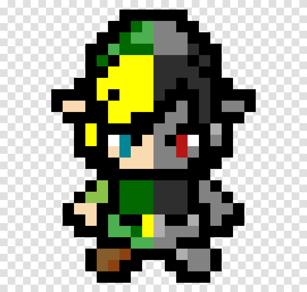 Link Amp Dark Link Easy Zelda Pixel Art, Rug, Pac Man Transparent Png