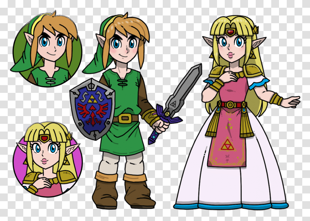 Link And Zelda In A Super Mario 3d World Stylelinks Link Zelda 3d World, Comics, Book, Manga, Person Transparent Png