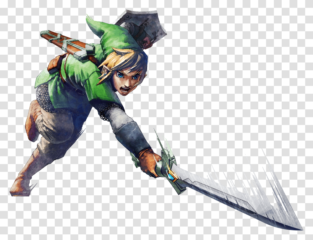 Link Brawl Legend Of Zelda Skyward Sword Link Art Transparent Png