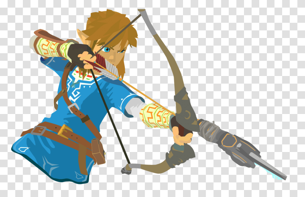 Link Breath Of The Wild Image, Person, Human, Bow, Sport Transparent Png