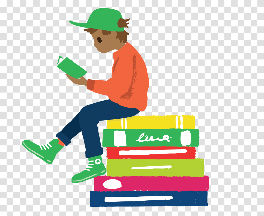 Link Hat Illustration On Read A Book A Day, Person, Reading, Paper, Sitting Transparent Png