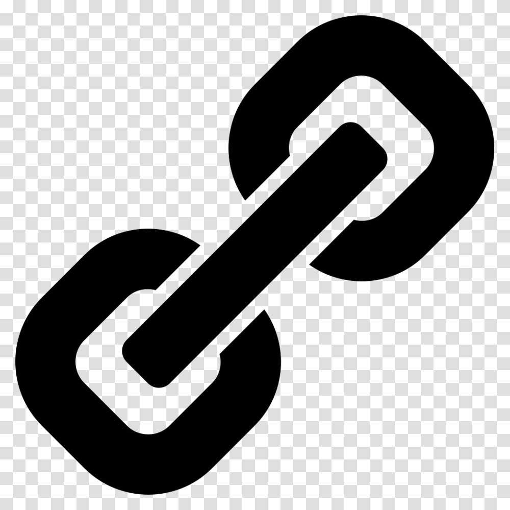 Link Interface Symbol Of Rotated Chain Link Icon Svg, Hammer, Tool, Handrail, Banister Transparent Png