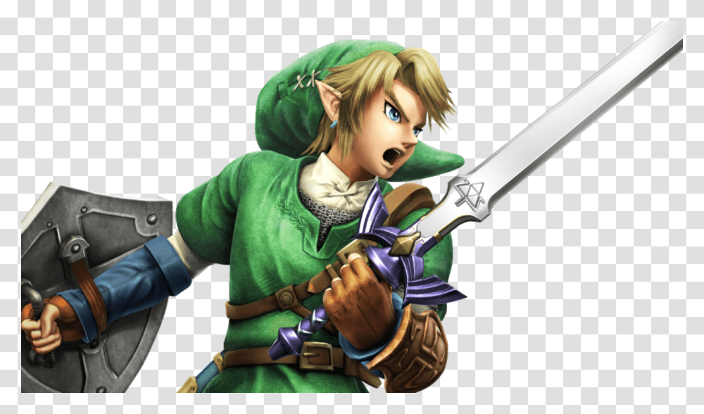 Link Smash Bros, Person, Human, Weapon, Weaponry Transparent Png