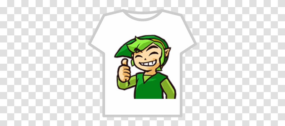 Link Thumbs Up Roblox Legend Of Zelda Triforce Heroes Art, T-Shirt, Clothing, Apparel, Person Transparent Png