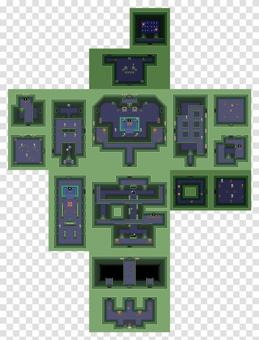 Link To The Past Eastern Palace Map, Cross, Electronics, Electronic Chip Transparent Png