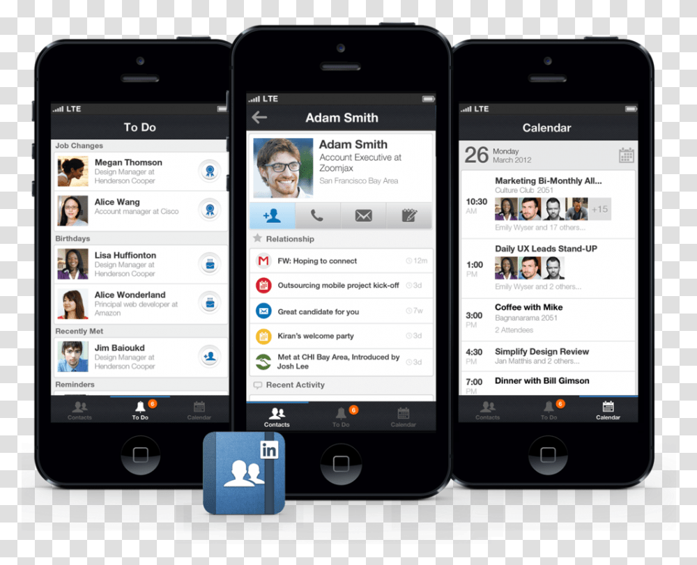 Linkedin Contacts Iphone App Linkedin App Iphone, Mobile Phone, Electronics, Cell Phone, Person Transparent Png