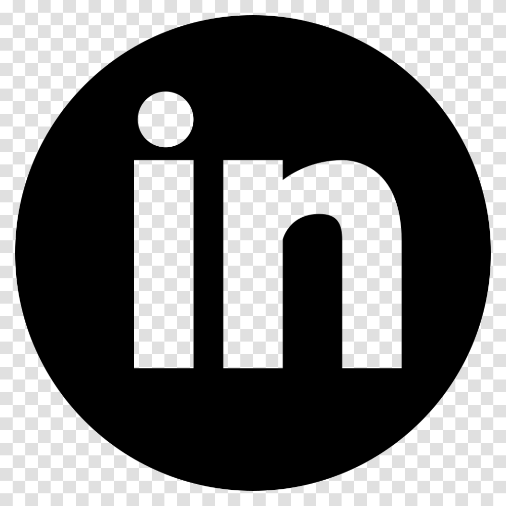 Linkedin Icon Linkedin Icon Black Circle, Logo, Trademark, Label Transparent Png