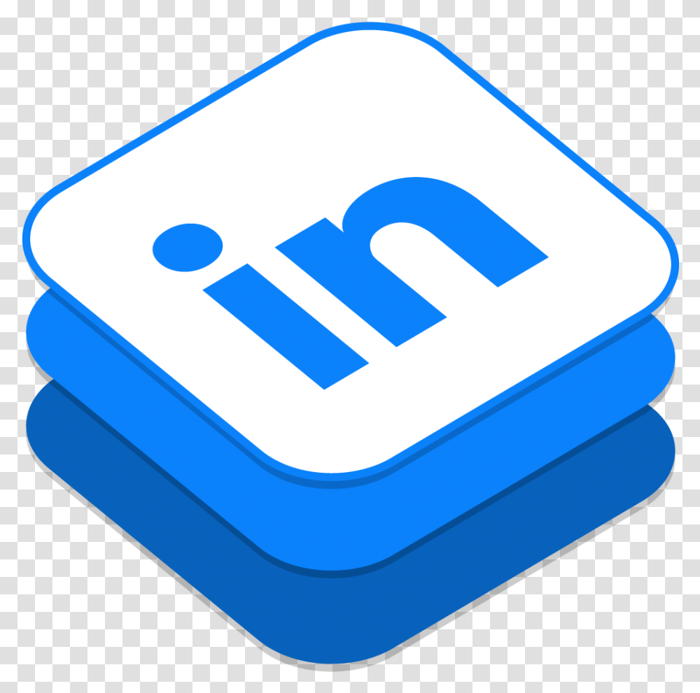 Linkedin Icon Linkedin Logo Isometric, Rubber Eraser, Label Transparent Png