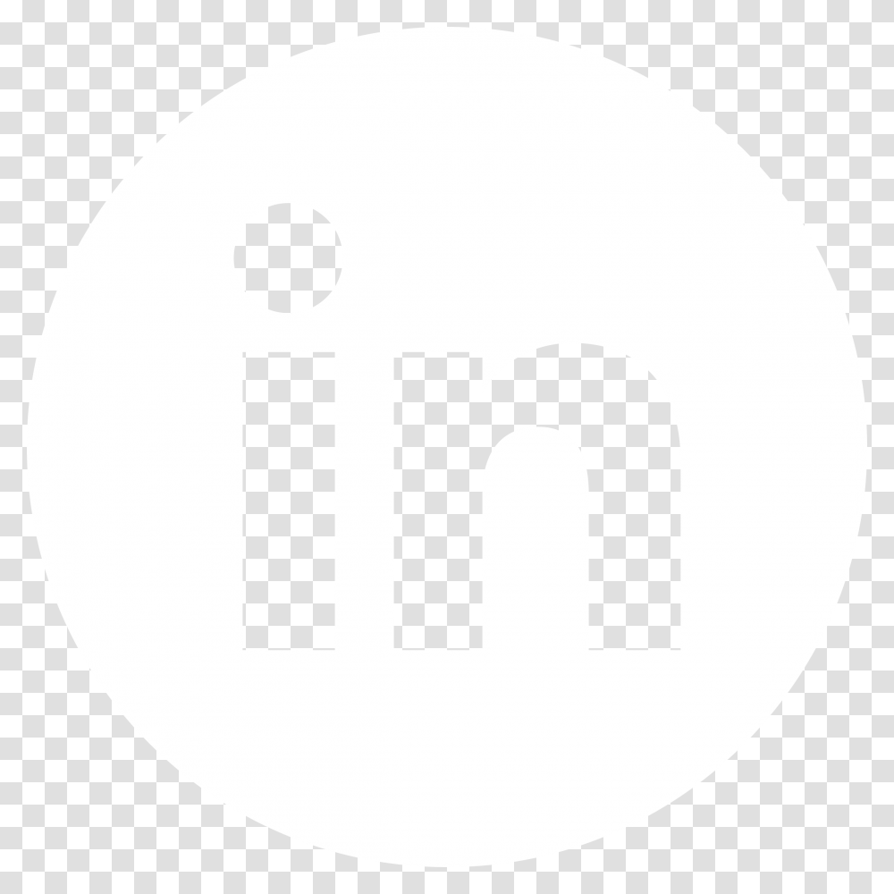 Linkedin Icon White Linkedin Logo White Circle, Number, Symbol, Text, Trademark Transparent Png