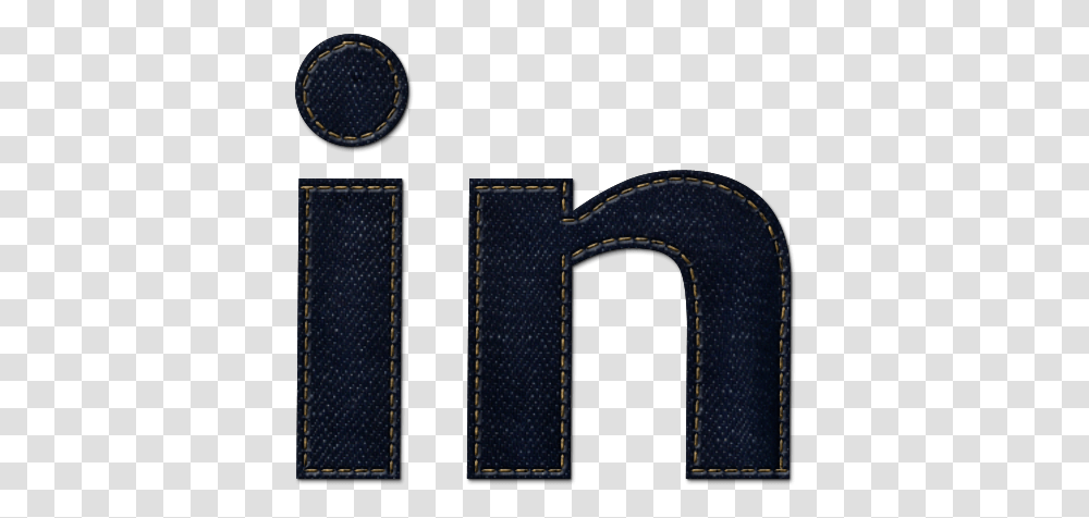Linkedin Logo Denim Social Jean Icon Linkedin Icon, Alphabet, Pants Transparent Png