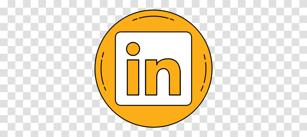 Linkedin Logo Orange Icon Linkedin Logo Orange, Number, Symbol, Text, Label Transparent Png
