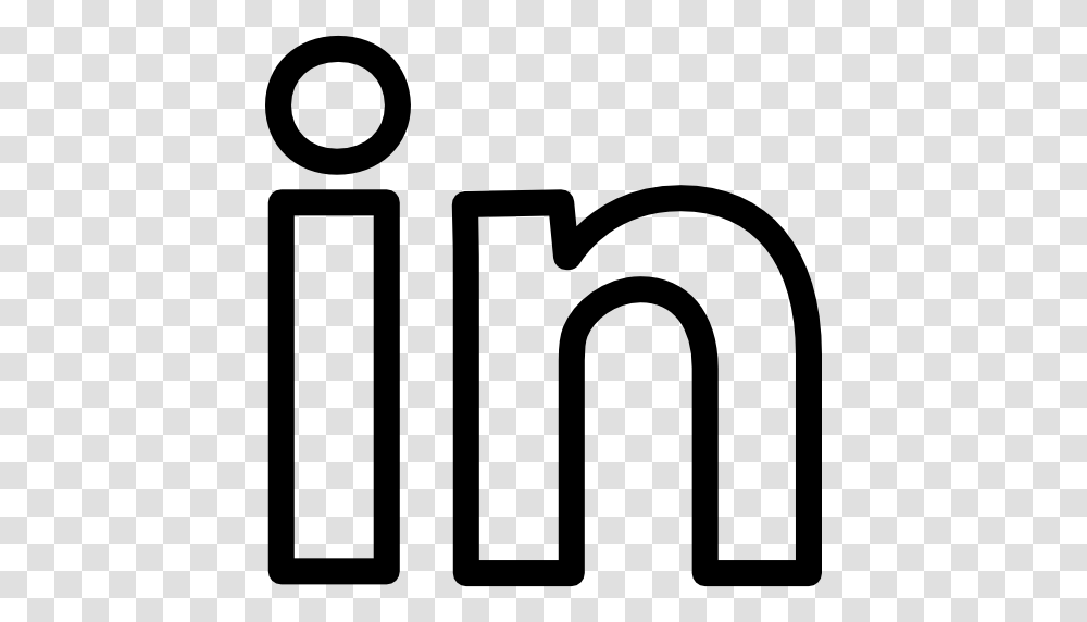 Linkedin Social Outline Logotype, Trademark, Sink Faucet Transparent Png