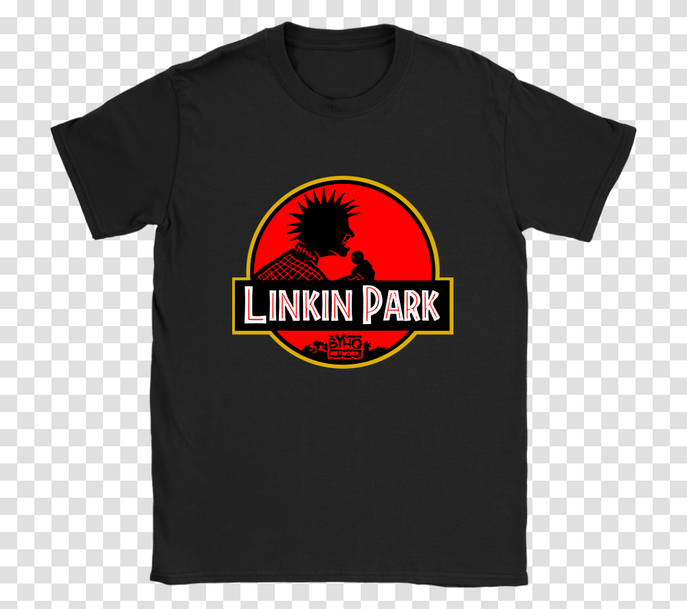 Linkin Park Jurassic World Fallen Kingdom Shirts Women Rick And Morty High Shirt, Clothing, Apparel, T-Shirt, Person Transparent Png