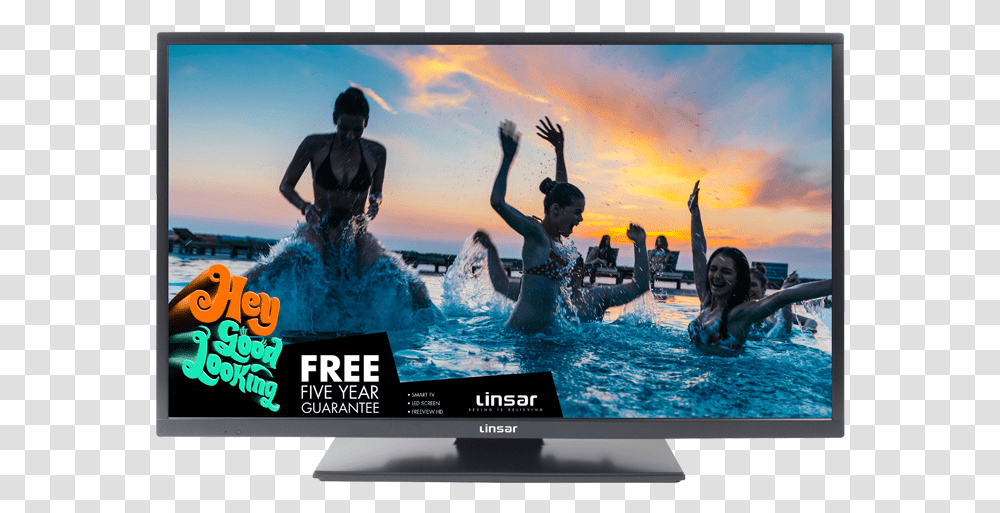 Linsar 32led800 32 Inch Dvd Television Pool Party, Monitor, Screen, Electronics, Display Transparent Png