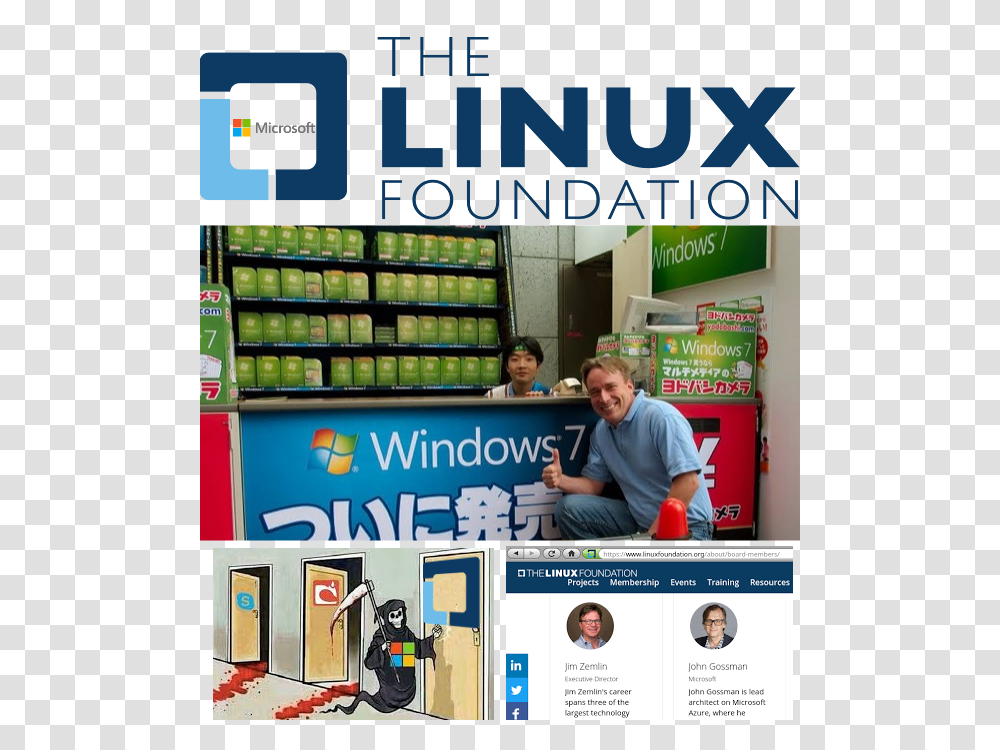 Linux Foundation, Person, Shop, Monitor, Screen Transparent Png