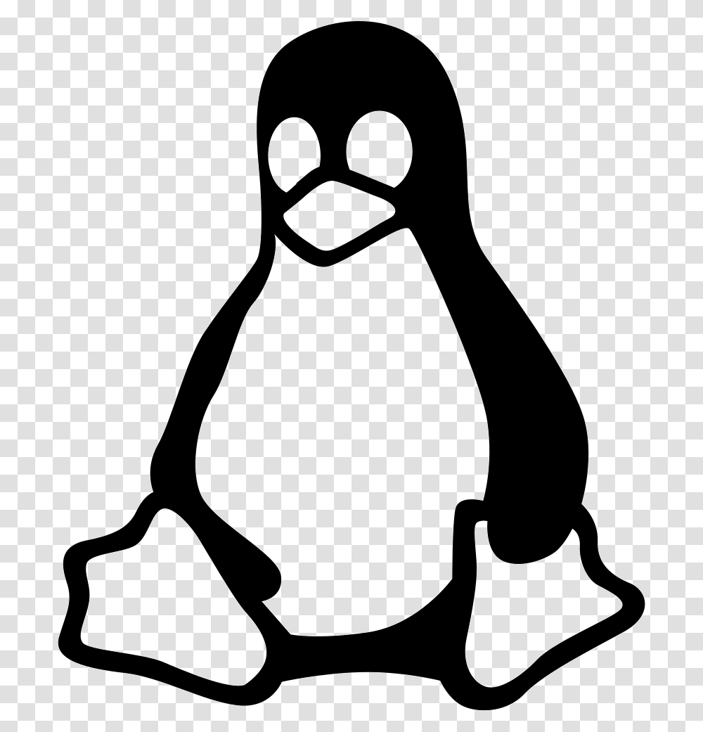 Linux Linux Logo Black And White, Penguin, Bird, Animal, King Penguin Transparent Png