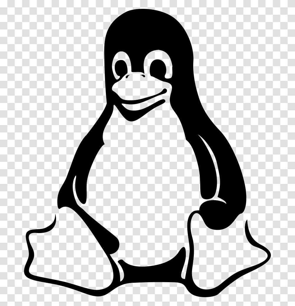 Linux Logo Linux Logo Svg, Penguin, Bird, Animal, Stencil Transparent Png