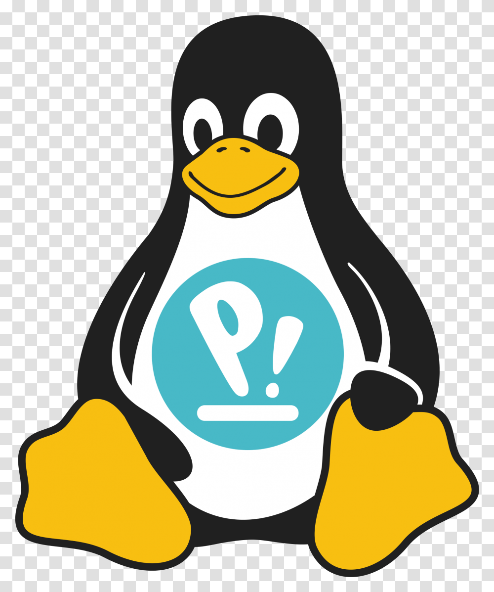 Linux Pop Os Penguin Tux, Bird, Animal, Label Transparent Png