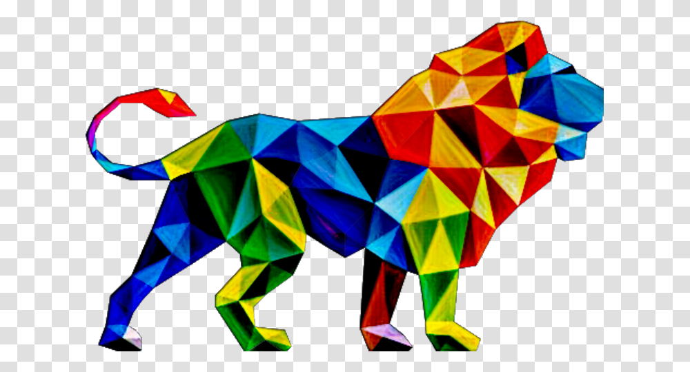 Lion Abstract Hd Clipart Download Best High Quality Logo, Paper, Origami, Diamond, Gemstone Transparent Png