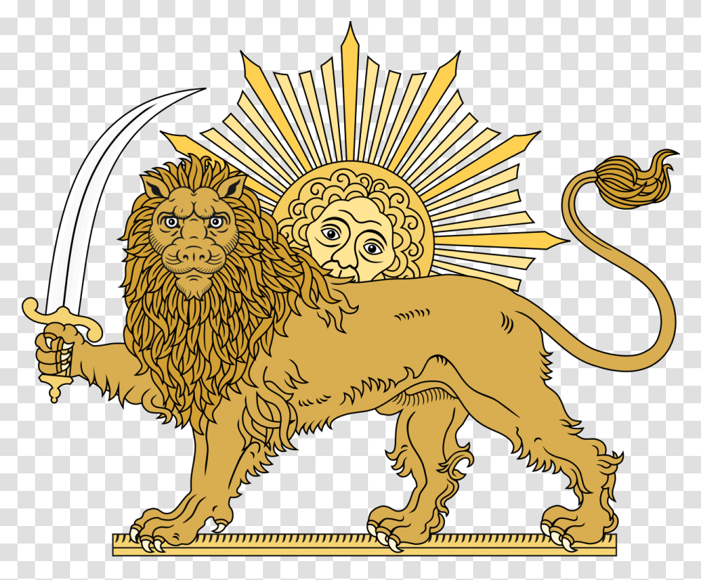 Lion And The Sun Iran Lion, Animal, Mammal, Wildlife Transparent Png