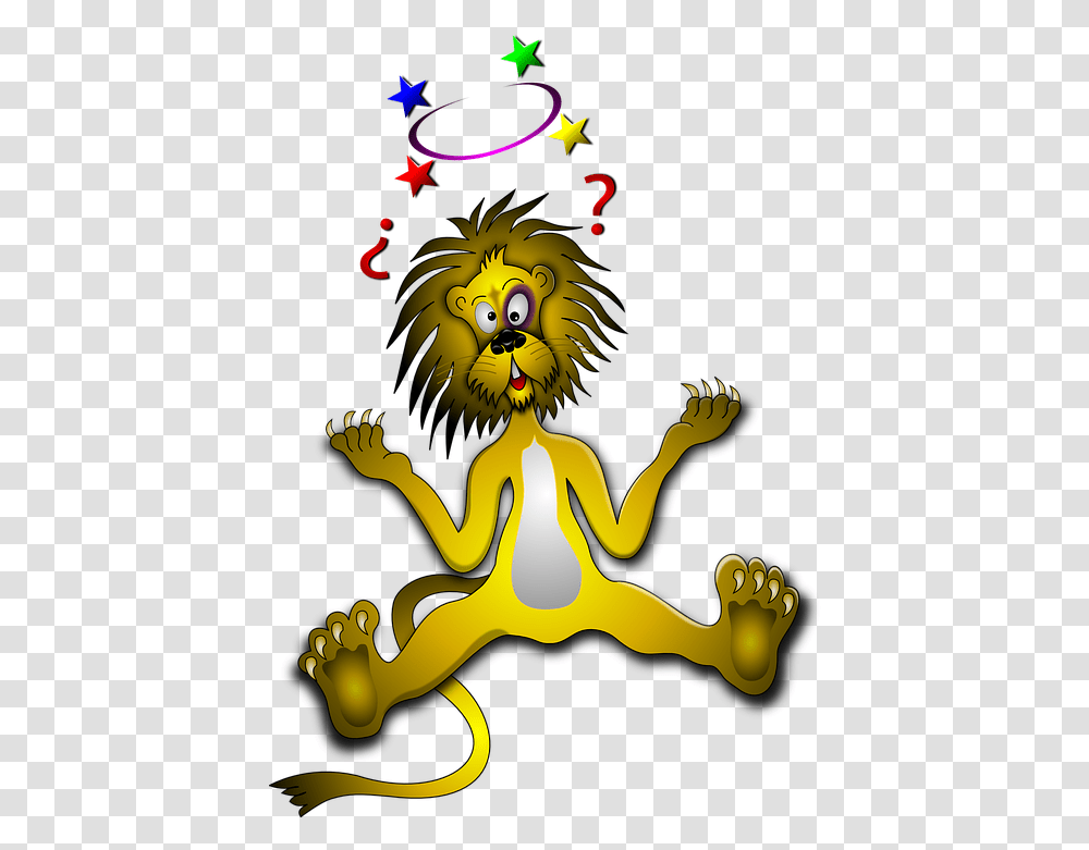 Lion Animal Confused Free Vector Graphic On Pixabay Lion With Black Eye, Alien, Graphics, Art, Elf Transparent Png