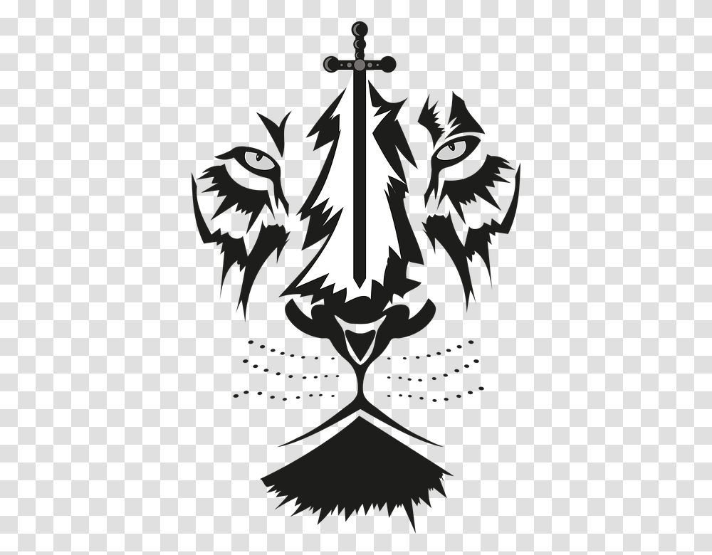 Lion Animal Tattoo King Drawing Design Predator Leones Para Dibujar A Lapiz, Poster, Advertisement, Stencil Transparent Png