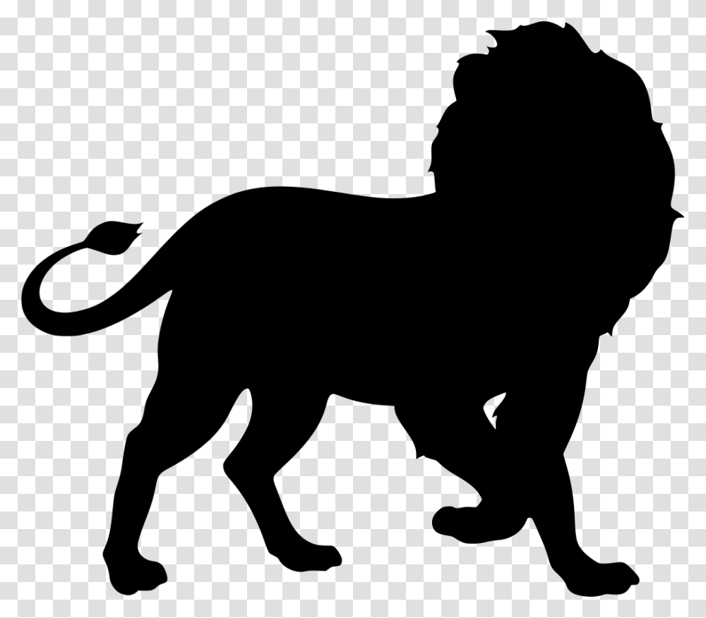Lion Black And White Sticker, Gray, World Of Warcraft Transparent Png