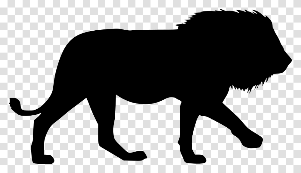 Lion Black Lion, Silhouette, Mammal, Animal, Wildlife Transparent Png