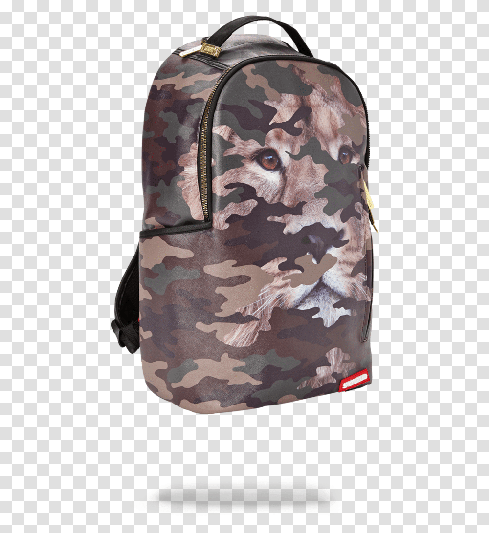Lion Camo Sprayground Usa, Military, Military Uniform, Camouflage, Purse Transparent Png
