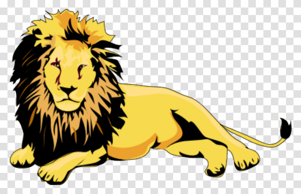 Lion Cartoon Laying Down, Wildlife, Animal, Mammal, Tiger Transparent Png