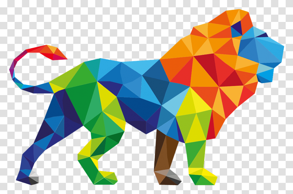 Lion Clipart 21 Graphic Designing Logo, Paper, Origami, Diamond, Gemstone Transparent Png