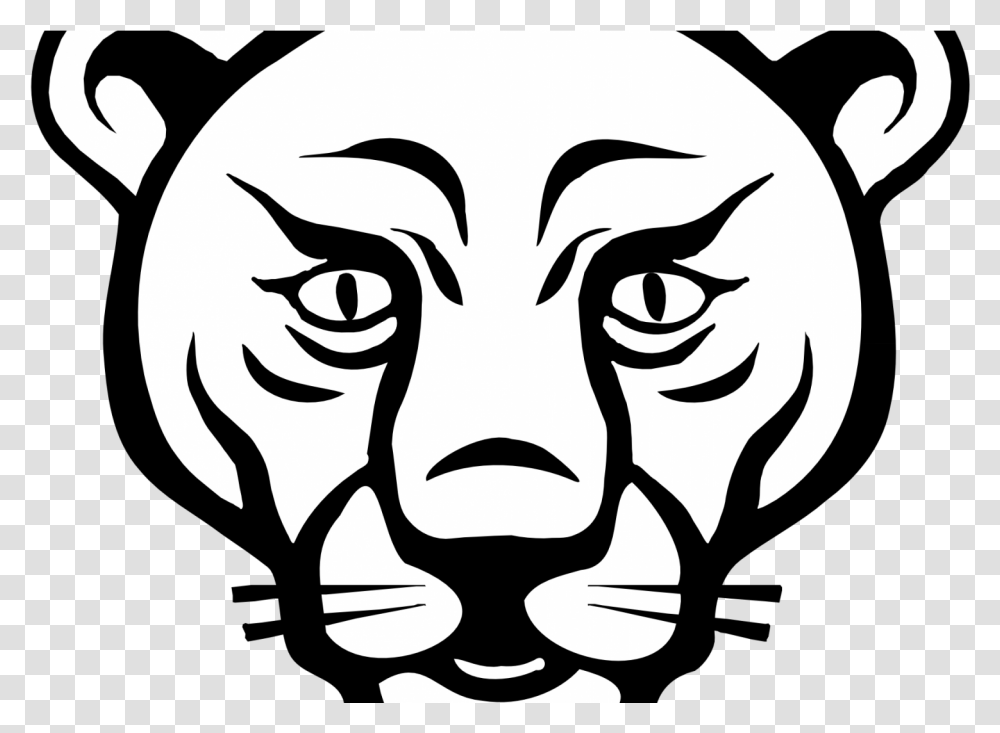 Lion Clipart Black And White Easy Lioness Face Drawing, Stencil, Label, Painting Transparent Png